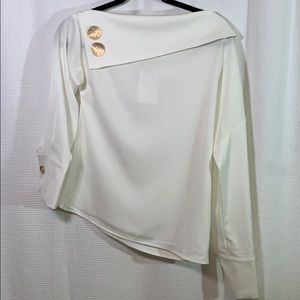 NWT RUMIA Ivory Blouse (off shoulder)